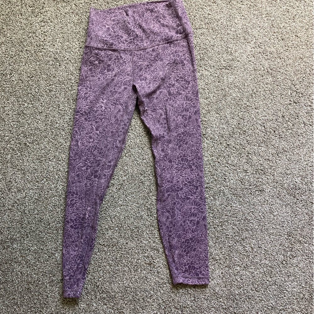 Purple Floral Leggings - Lululemon